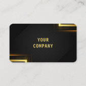 Modern Gold Black design Uw Visitekaartje (Achterkant)
