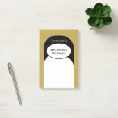 Modern Gold Black Elegant Professional personalise Post-it® Notes (Kantoor)