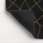 Modern Gold & Black Geometric Strokes Design Muismat (Hoek)
