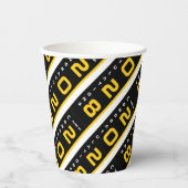 Modern Gold Black Graduation Party Papieren Bekers (Voorkant)