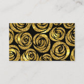 Modern Gold Black Roos Elegant Visitekaartje (Achterkant)