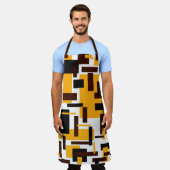 Modern Gold Black Squares Geometric Pattern Schort (Gedragen)