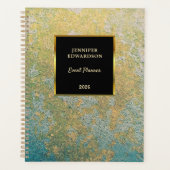 Modern gold black turquoise professional business (Devant)