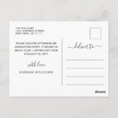 Modern Gold Blue Marble RN Afstuderen Bedankt Briefkaart (Achterkant)