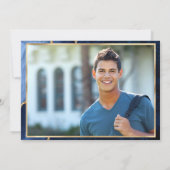 Modern Gold Blue Nursing School Graduparty Kaart (Achterkant)