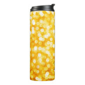 Modern Gold Bokeh Thermal Tumbler Thermosbeker (Gedraaid links)