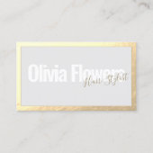 Modern Gold Border Beauty Visitekaartje (Voorkant)