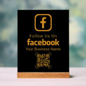 Modern Gold Business Facebook QR Code (Neutre)