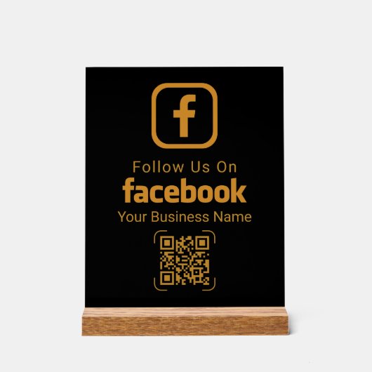 Modern Gold Business Facebook QR Code (Recto)