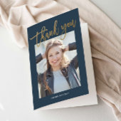 Modern Gold Calligraphy Afstuderen Bedankkaart