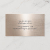 Modern Gold Circle  Salon & Spa Navy Blue Visitekaartje (Achterkant)
