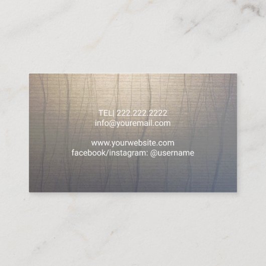 Modern Gold Circle Zen Salon & Spa Visitekaartje (Achterkant)