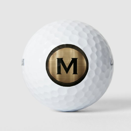 Modern Gold Classic Monogram Golfballen (Voorkant)