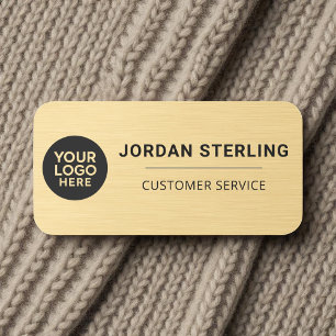 Modern Gold Company Logo Corporate Professional Naamplaatje