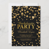 Modern Gold Confetti Bachelorette Kaart (Voorkant)