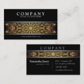 Modern Gold Copper Mandala Visitekaartje (Voorkant / Achterkant)