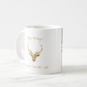 Modern Gold Deer Koffiemok (Voorkant links)