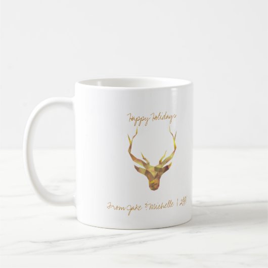 Modern Gold Deer Koffiemok (Links)