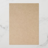 Modern Gold Elegant Rustic Wedding Reception Folie Uitnodiging (Achterkant)