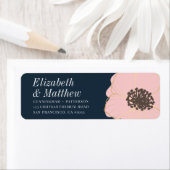 Modern Gold Embossed Floral | Retouradres Etiket (Insitu)