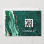 Modern Gold Emerald Green Marble Graduation Party Kaart (Achterkant)