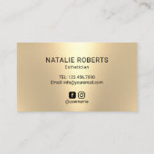 Modern Gold Eyelash Salon Makeup Artist Loyalty (Achterkant)