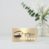 Modern Gold Eyelash Salon Makeup Artist Loyalty (Staand voorkant)