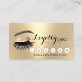 Modern Gold Eyelash Salon Makeup Artist Loyalty (Voorkant)