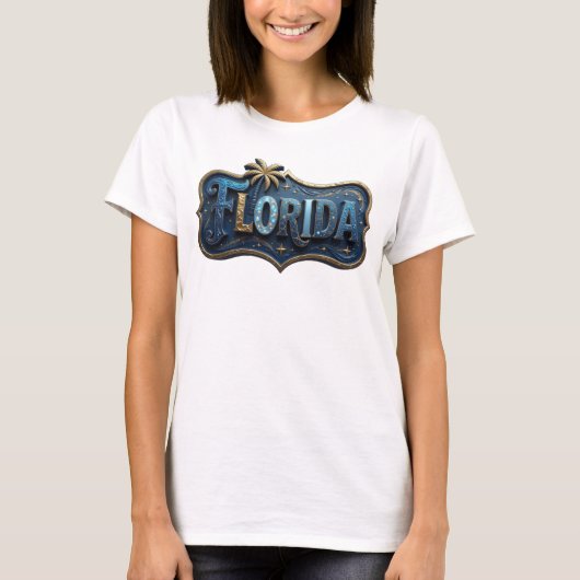 Modern Gold FLORIDA Statement T-shirt (Voorkant)