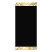 Modern Gold Flowers Black Circle II Rack Kaart (Achterkant)