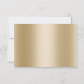 Modern Gold Foil Background Wedding RSVP Kaartje (Achterkant)