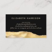 Modern Gold Foil Black Visitekaartje (Achterkant)