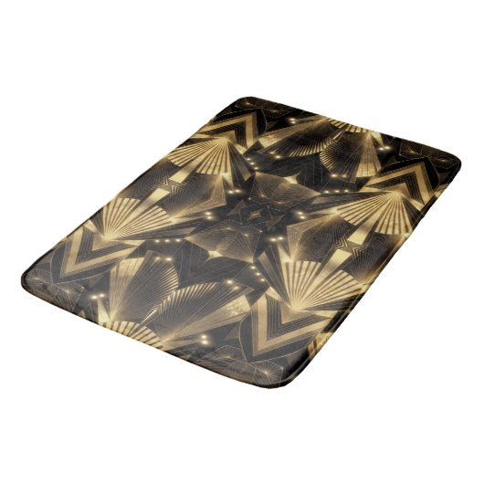 Modern Gold Foil Elegance Neo Art Deco Badmat (Gekanteld)