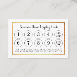 Modern Gold Foil - Loyalty Kaart