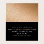 Modern Gold Foil script wijzigt de datumkaart Visitekaartjes (Binnenkant ongevouwen)