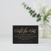Modern Gold Foil Script Worth the Wait Informatiekaartje (Staand voorkant)