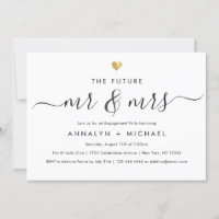 Modern Gold Future Mr en Mrs Engagement Party
