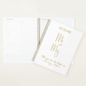 Modern Gold Future Mr. & mevrouw Name Planner (Display)