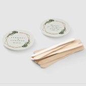 Modern Gold Geometric Greenery Boho Wedding Handwaaier (Niet-gemonteerd)