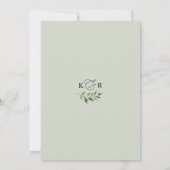 Modern Gold Geometric Greenery Wedding Invitation Kaart (Achterkant)
