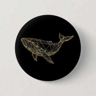 Modern Gold Geometric Whale Ronde Button 5,7 Cm