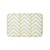 Modern Gold Geometrical Design Pattern Badmat (Voorkant)