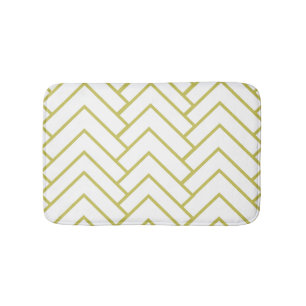 Modern Gold Geometrical Design Pattern Badmat