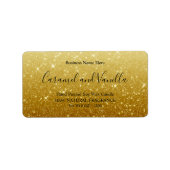 Modern Gold Glitter Candle Label (Voorkant)