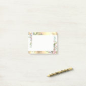 Modern Gold Glitter Elephant Flowers-Personalized Post-it® Notes (Op bureau)