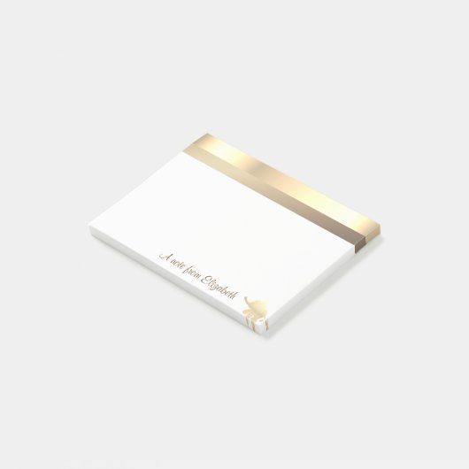 Modern Gold Glitter Elephant - Speciaal Post-it® Notes (Schuin)