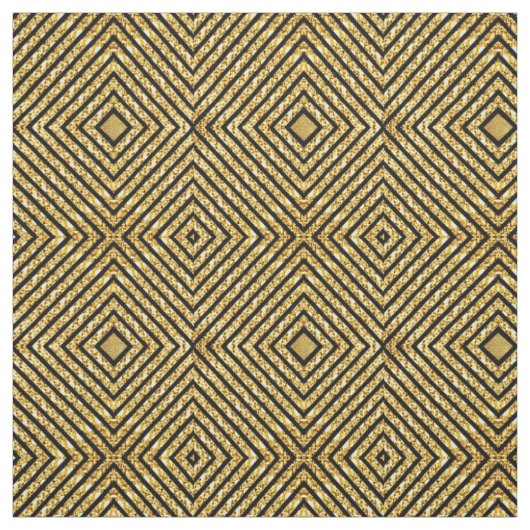 Modern Gold Glitter Patterned Fabric Stof (Swatch)