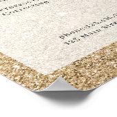 Modern Gold Glitter Salon Price List Poster (Coin)