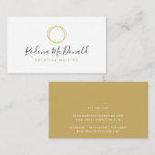 Modern Gold Glitter Scribble Visitekaartje (Voorkant / Achterkant)