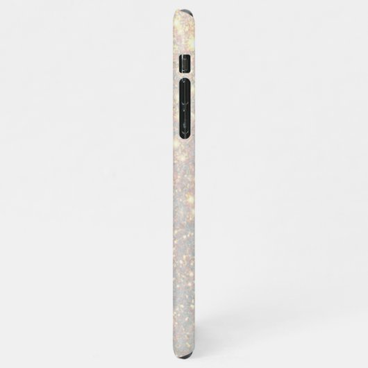 Modern Gold Glitter Spark | Persoonlijk Initiaal iPhone Hoesje (Linkerkant)